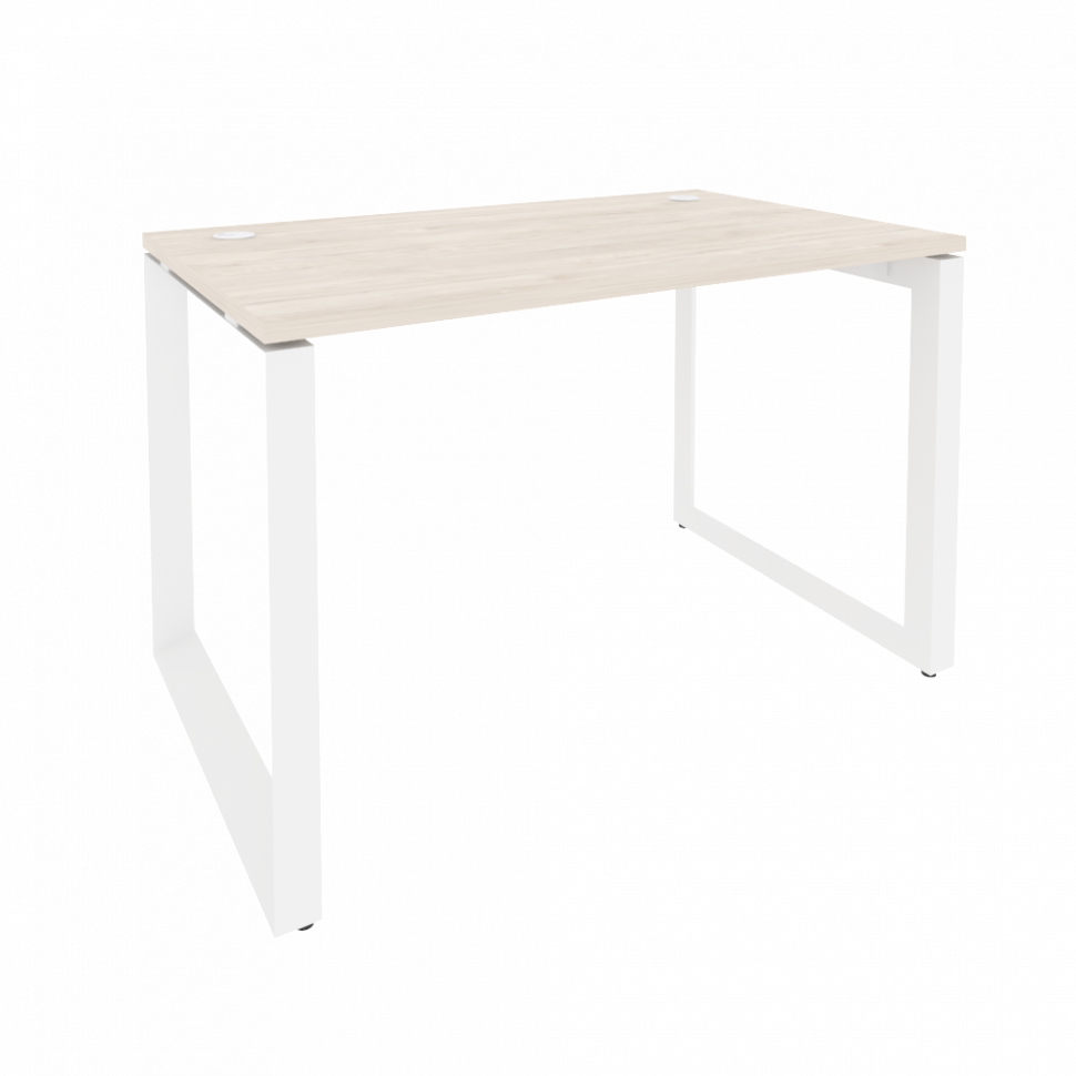 Onix Стол рабочий на О-образном м/к O.MO-SP-2.7 Денвер Светлый/Металл Белый 1180*720*750