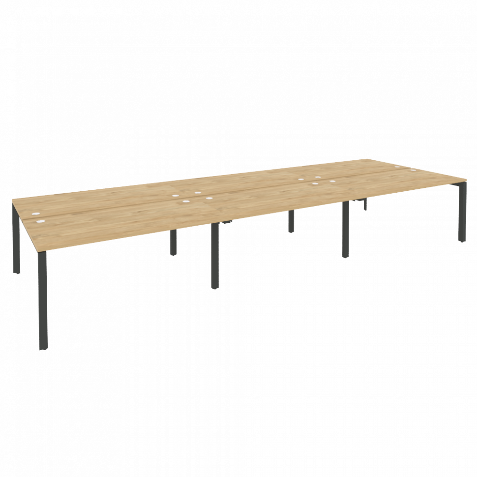 Onix Рабочая станция на П-образном м/к O.MP-D.RS-6.4.8 Тиквуд Светлый/Металл Антрацит 4740*1635*750