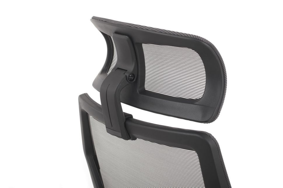 Кресло OLIVER W-203AC Чёрный пластик/Серая сетка 64-64-115*123