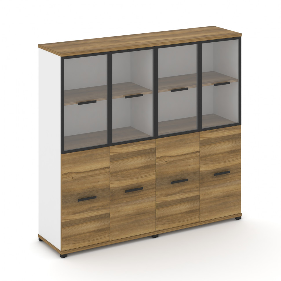 Concept Шкаф 2 широкие секции, 4 ниши CN.STS-422 RPB B Сандал Янтарный/Белый Бриллиант/Металл Черный Concept Шкаф 2 широкие секции, 4 ниши CN.STS-422 RPB B Сандал Янтарный/Белый Бриллиант/Металл Черный