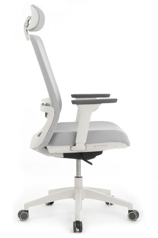 Кресло Ворк W-218C WHITE Светло-серый