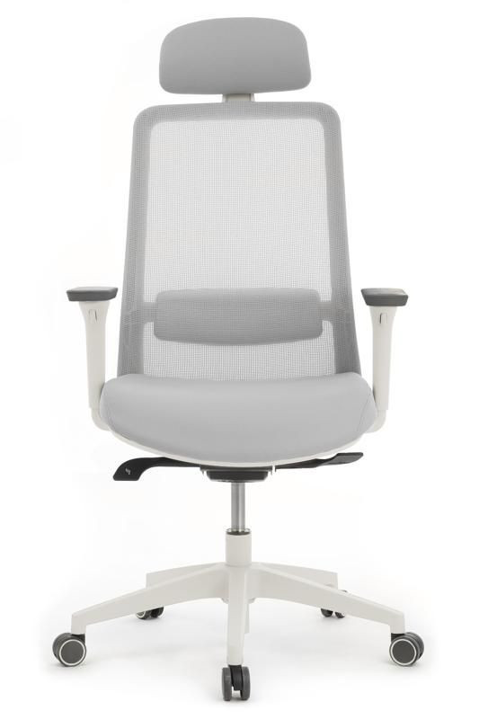 Кресло Ворк W-218C WHITE Светло-серый