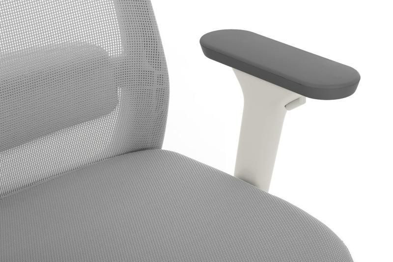 Кресло Ворк W-218C WHITE Светло-серый