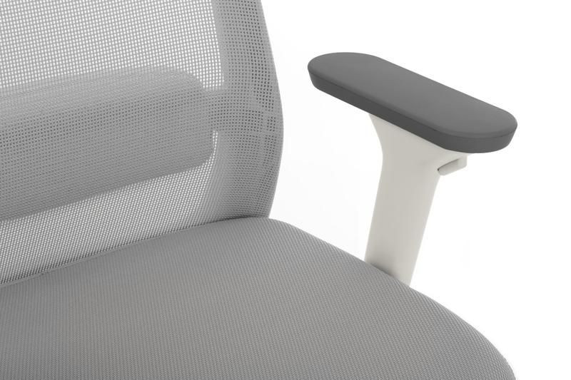 Кресло Ворк W-218C WHITE Светло-серый