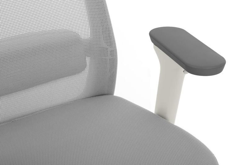 Кресло Ворк W-218C WHITE Светло-серый