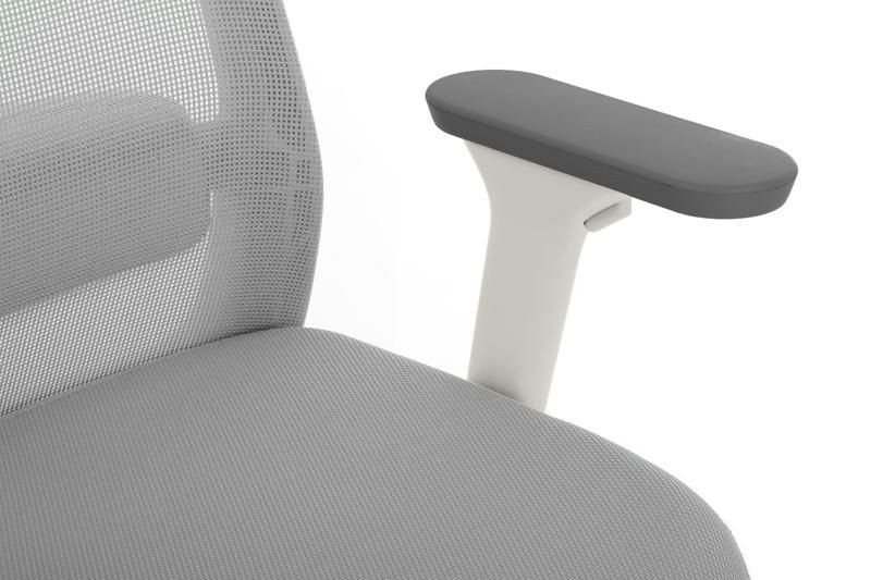 Кресло Ворк W-218C WHITE Светло-серый