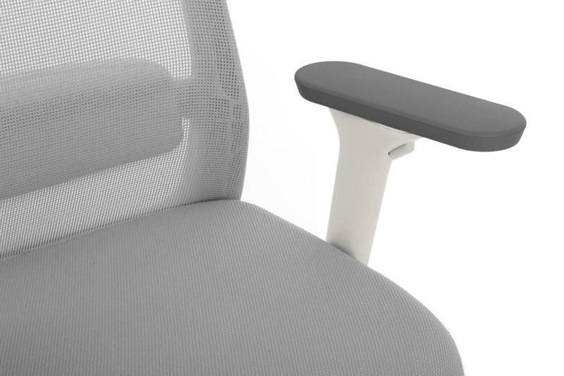 Кресло Ворк W-218C WHITE Светло-серый
