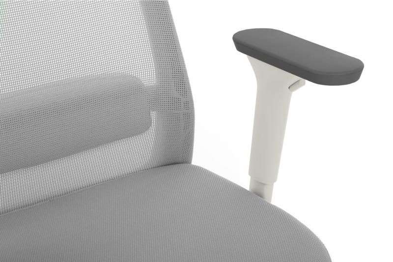 Кресло Ворк W-218C WHITE Светло-серый