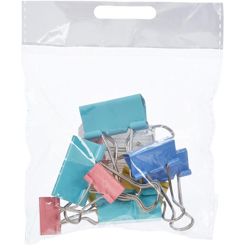 Зажимы для бумаг ассорти цветн (19мм,25мм,32мм), 10шт/уп Attache,европодве