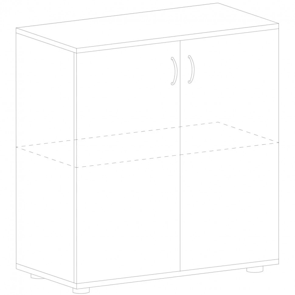 Шкаф IN Рондо закрытый низкий Ш-52 N6 ноче милано 804х450х753