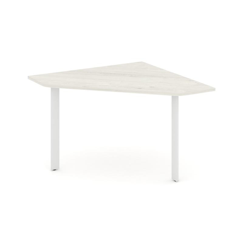 Style Project Угловой элемент переговорного стола SN-59.UPRG-031 Дуб Наварра/Металл Белый 1180*1180*