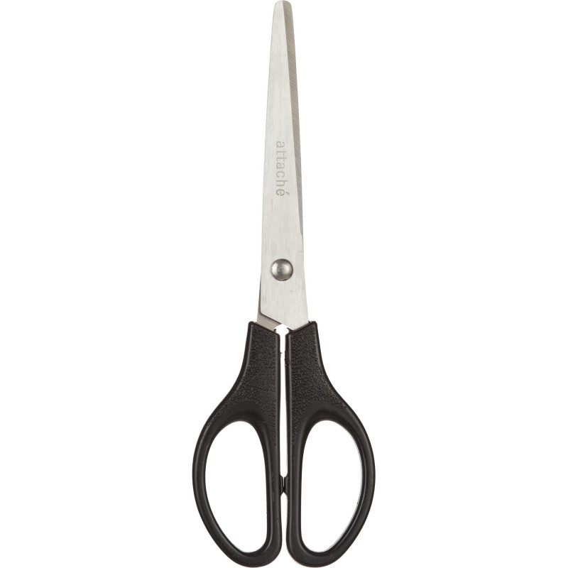 Ножницы Attache 180 мм с пластик. эллиптическими ручками, цвет черный