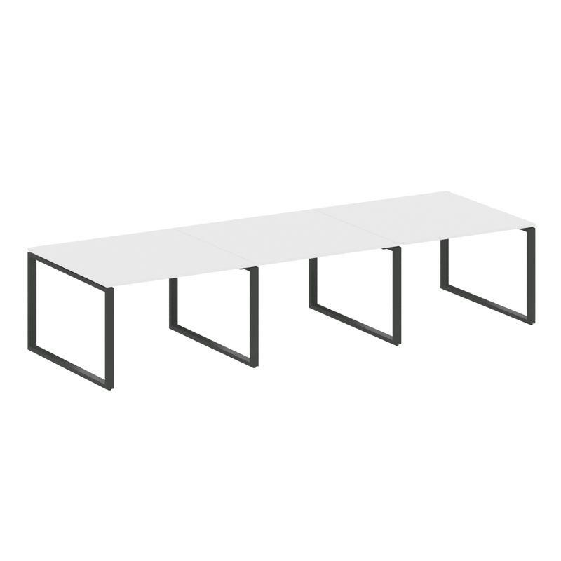Metal System Переговорный стол (3 столешницы) на О-оразном м/к БО.ПРГ-3.2 Белый/Металл Антрацит 3600 Metal System Переговорный стол (3 столешницы) на О-оразном м/к БО.ПРГ-3.2 Белый/Металл Антрацит 3600