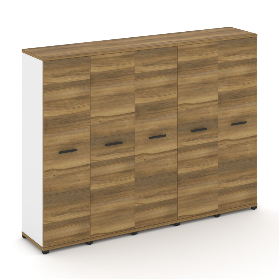 Concept Шкаф 5 узких секций, 4 ниши CN.STU-456 B Сандал Янтарный/Белый Бриллиант/Металл Черный 2084*