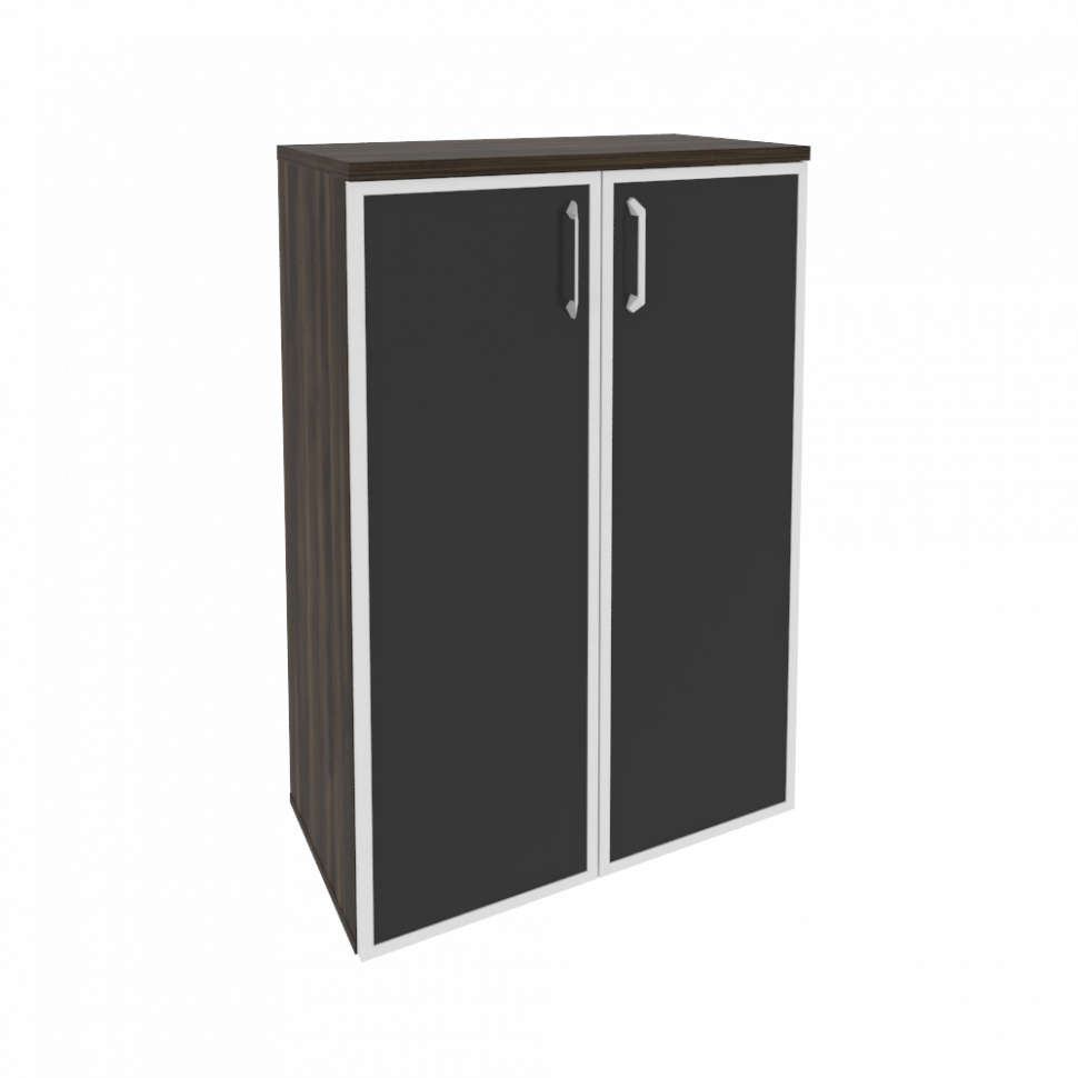 Onix Шкаф средний широкий O.ST-2.4 R black Дуб Мали/Стекло Black 800*420*1207