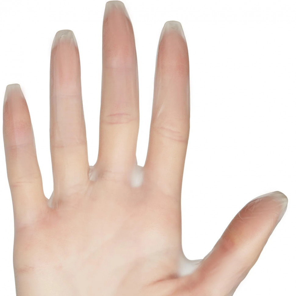 Перчатки однораз. виниловые, н/о, прозр. AVIORA (S) 50п/уп 5,5гр 402-637 ПС