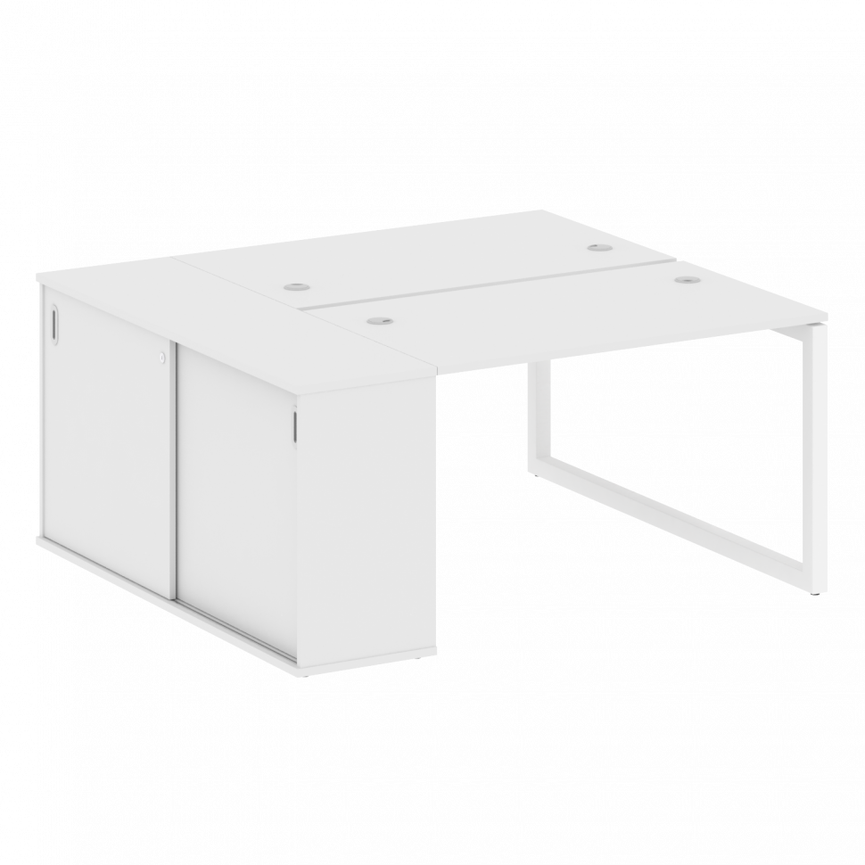 Metal System Quattro Рабочая станция с шкафом-купе на О-образном м/к 50БО.РС-СШК-1.2 Т Белый/Металл Metal System Quattro Рабочая станция с шкафом-купе на О-образном м/к 50БО.РС-СШК-1.2 Т Белый/Металл