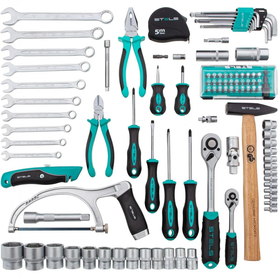 Набор инструмента Stels 98 предметов 1/2 1/4 CrV, пластиковый кейс (14111)