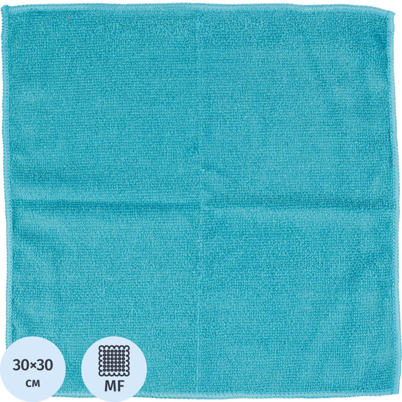 Салфетка хозяйственная из микрофибры универс 200г/м2 30х30см синяя