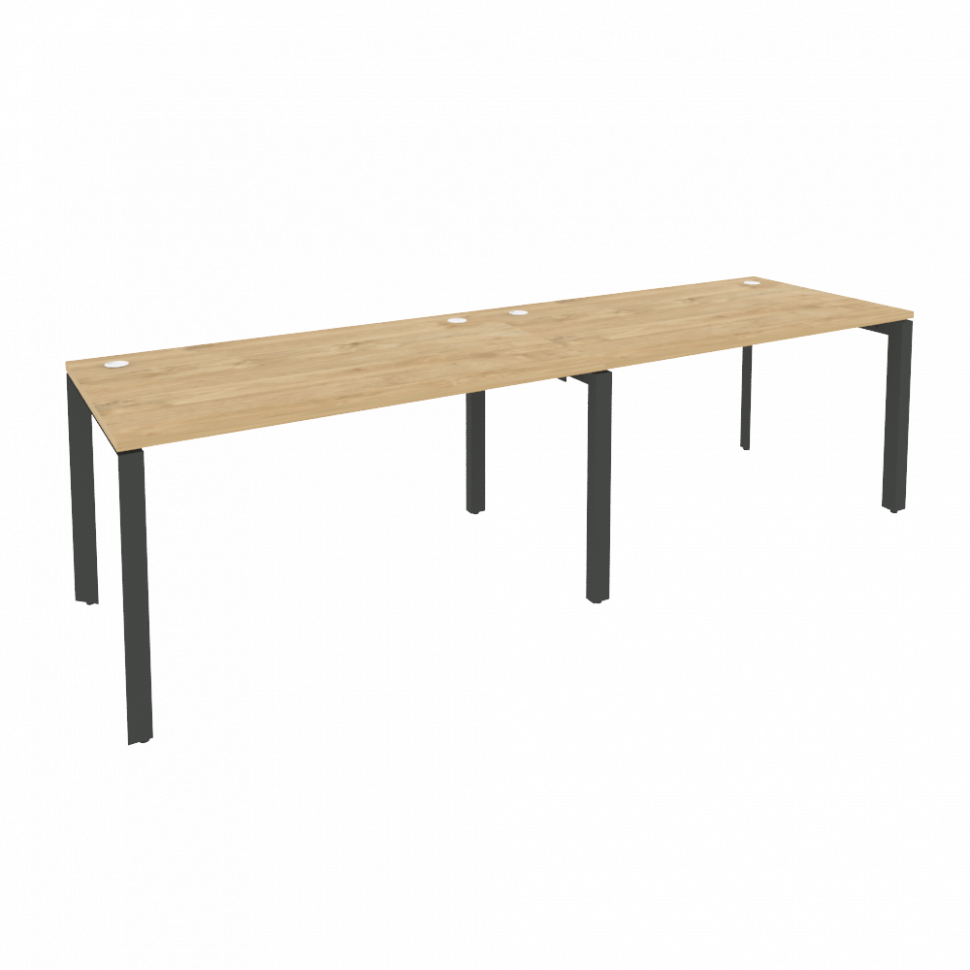 Onix Рабочая станция на П-образном м/к O.MP-RS-2.3.8 Тиквуд Светлый/Металл Антрацит 2760*800*750