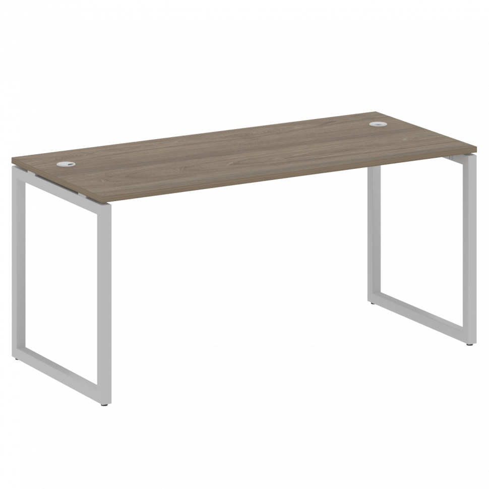 Metal System Quattro Стол письменный на О-образном м/к 40БО.СП-4 Вяз Благородный/Металл Серый 1600*7