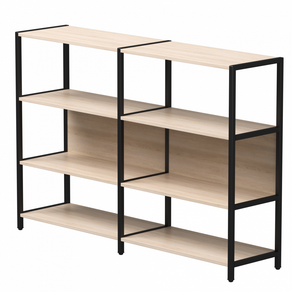 Набор стеллажных систем №1 Everprof EVO (ЭВО) 1635x385x1120 Дуб Соната/Черный