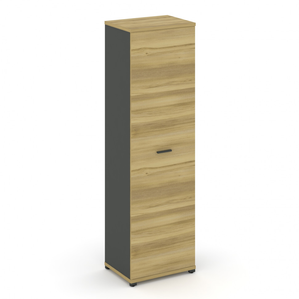 Concept Гардероб узкий CN.GB-001 A Дуб Винченцо/Антрацит/Металл Антрацит 570*420*1922