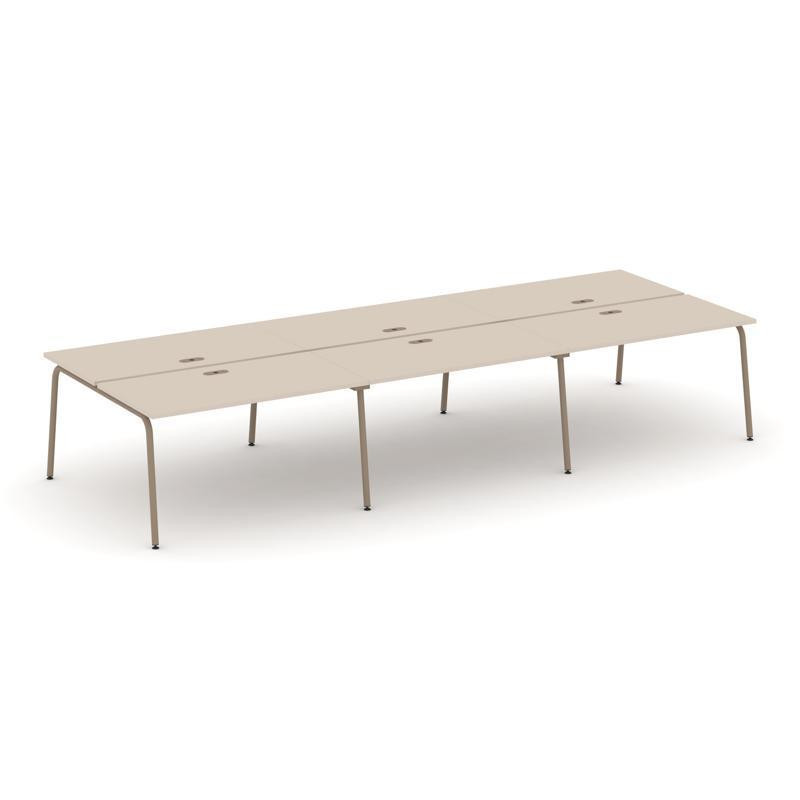 Estetica Рабочая станция 6 мест ES.D.RS-6.3-LK Капучино/Металл Латте 4140*1500*750 Estetica Рабочая станция 6 мест ES.D.RS-6.3-LK Капучино/Металл Латте 4140*1500*750