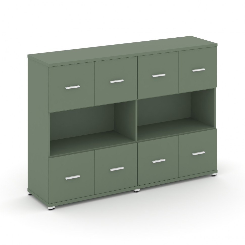 Concept Шкаф 2 широкие секции, 3 ниши CN.STS-325 W Кобо/Металл Белый 1668*420*1186