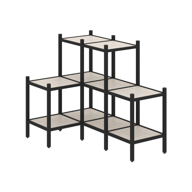 Loft Угловой внутренний стеллаж VR.L-37 Денвер Светлый/Металл Черный 862*1278*1047 Loft Угловой внутренний стеллаж VR.L-37 Денвер Светлый/Металл Черный 862*1278*1047