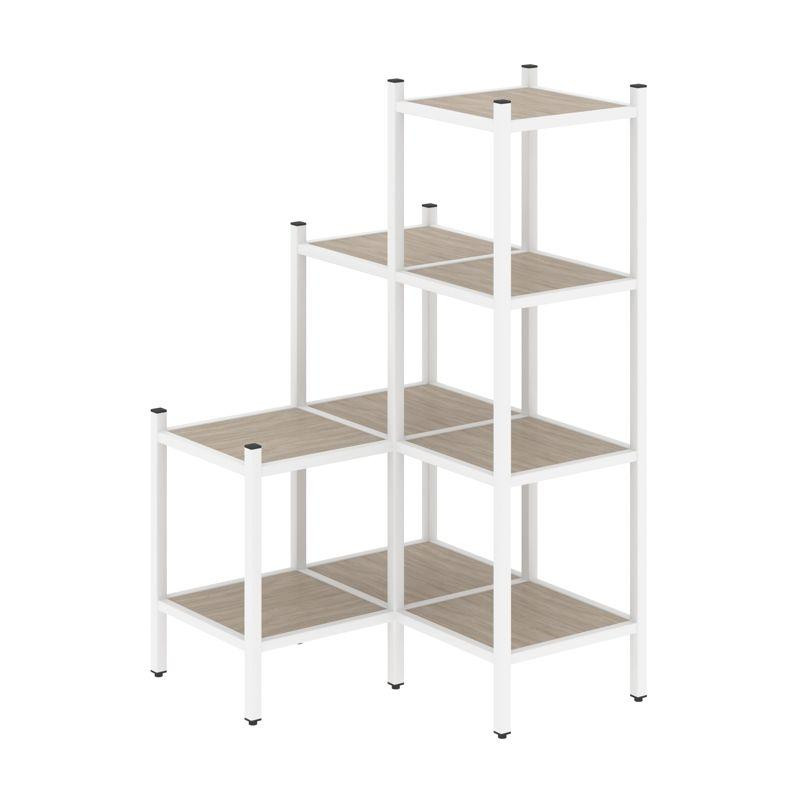 Loft Угловой внутренний стеллаж VR.L-36 Дуб Аттик/Металл Белый 862*862*1458