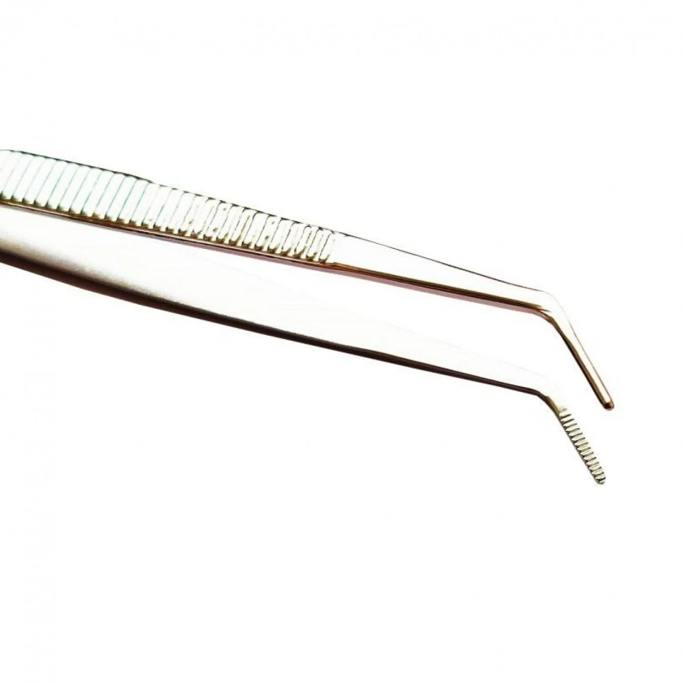 Пинцет зубной изогнутый, 150х1мм, SD-0007-05