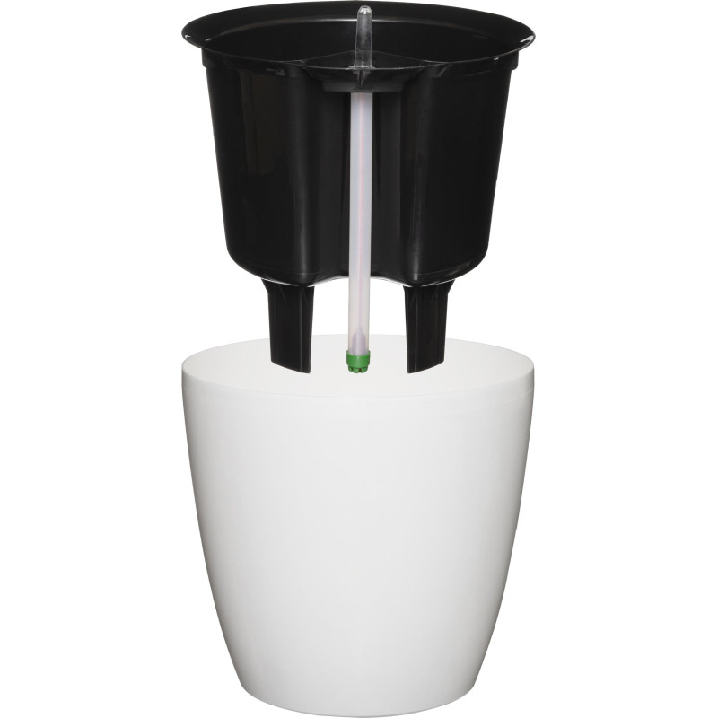Горшок цветочный с автополивом  КОМФОРТ 12л белый ПИ-33-9ТХ