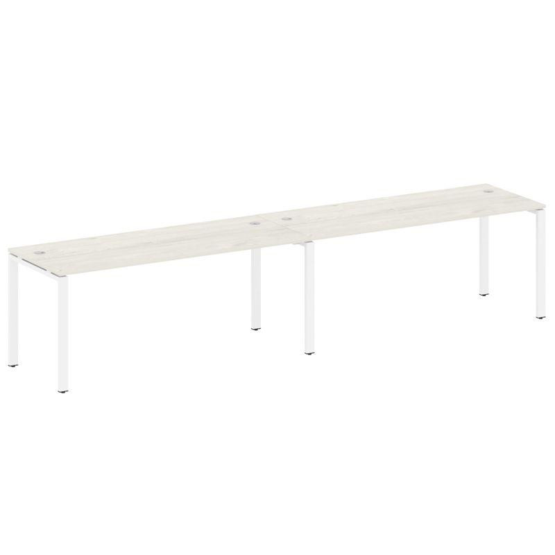 Metal System Рабочая станция на 2 места на П-образном м/к БП.СМ-2.5 Дуб Наварра/Металл Белый 3600*72 Metal System Рабочая станция на 2 места на П-образном м/к БП.СМ-2.5 Дуб Наварра/Металл Белый 3600*72