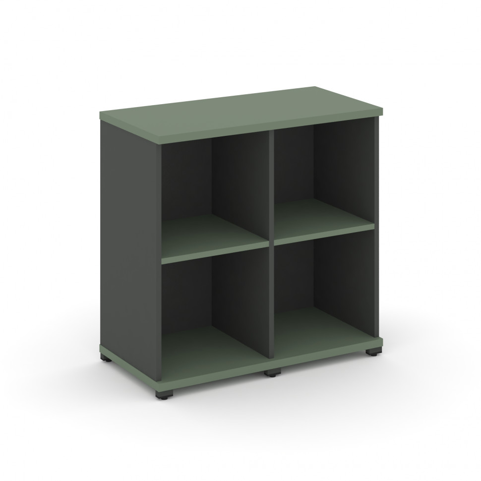 Concept Стеллаж 2 узкие секции, 2 ниши CN.STU-220 Кобо/Антрацит/Металл Антрацит 836*420*818