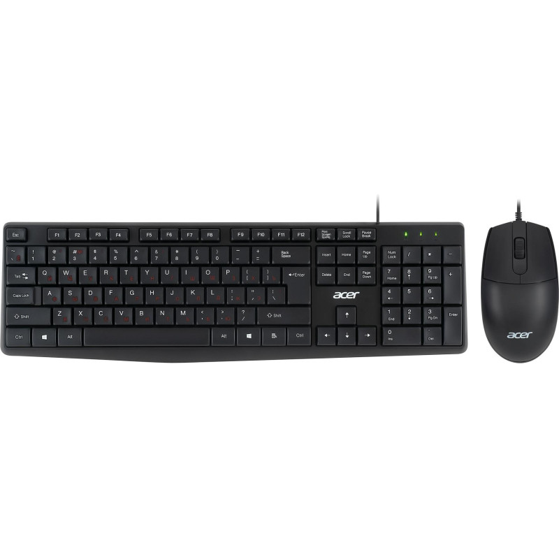 Набор клавиатура+мышь Acer OMW141 кл/мышь:черный USB (ZL.MCEEE.01M)
