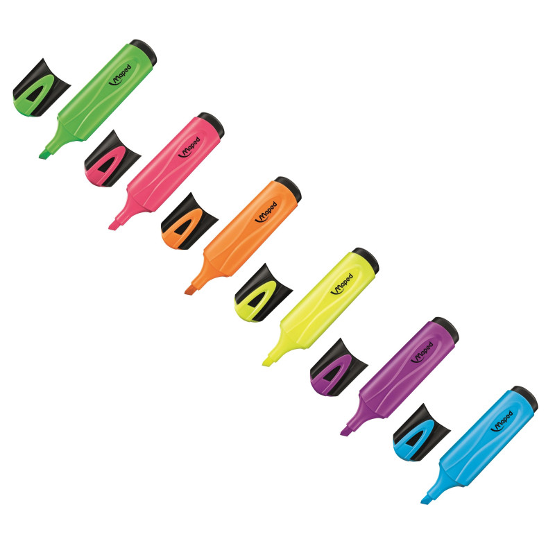 Набор текстовыделителей Maped FLUO PEP&#039;S CLASSIC 1-5 мм, 6цв/наб,742557