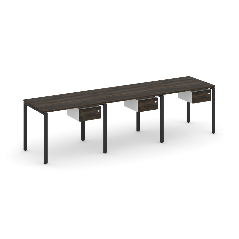 Concept Рабочая станция односторонняя с подвес. тумбами 3 места CN.ORS-129 B Дуб Мали/Белый Бриллиан Concept Рабочая станция односторонняя с подвес. тумбами 3 места CN.ORS-129 B Дуб Мали/Белый Бриллиан