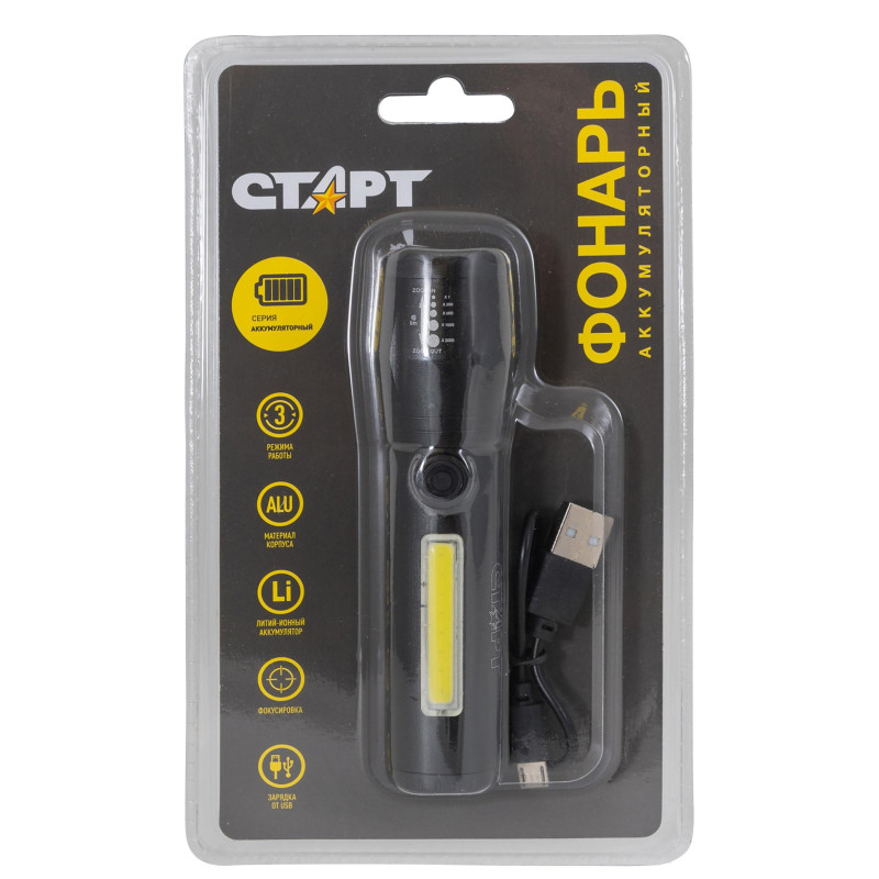 Фонарь ручной СТАРТ LHE 517-C1 Black (18092)