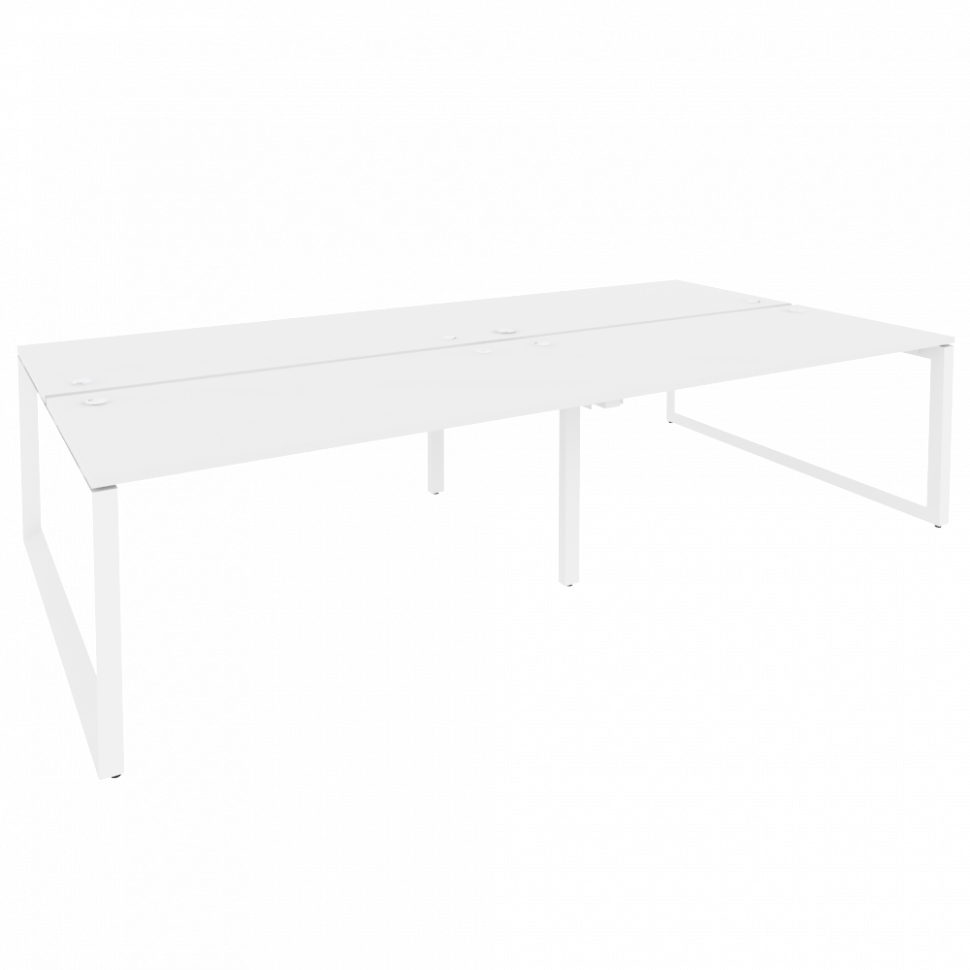 Onix Рабочая станция на О-образном м/к O.MO-D.RS-4.4.8 Белый Бриллиант/Металл Белый 3160*1635*750