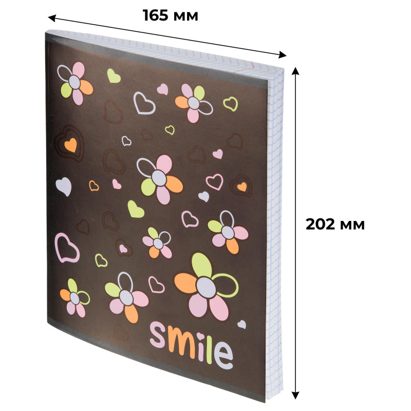 Тетрадь общая А5 96л №1School Smile,клет,скреп., ВД-лак