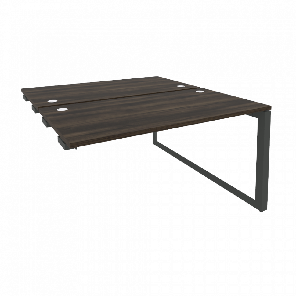 Onix Стол-приставка двойной на О-образном м/к к опорым элем. O.MO-D.SPR-3.7 Дуб Мали/Металл Антрацит