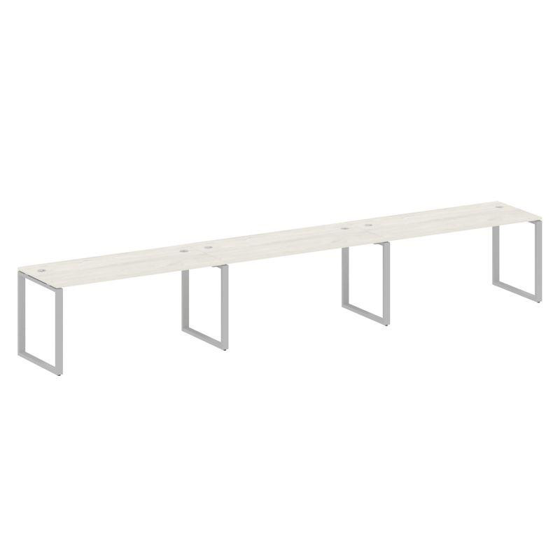 Metal System Рабочая станция на 3 места на О-образном м/к БО.СМ-3.4 Дуб Наварра/Металл Серый 4800*72