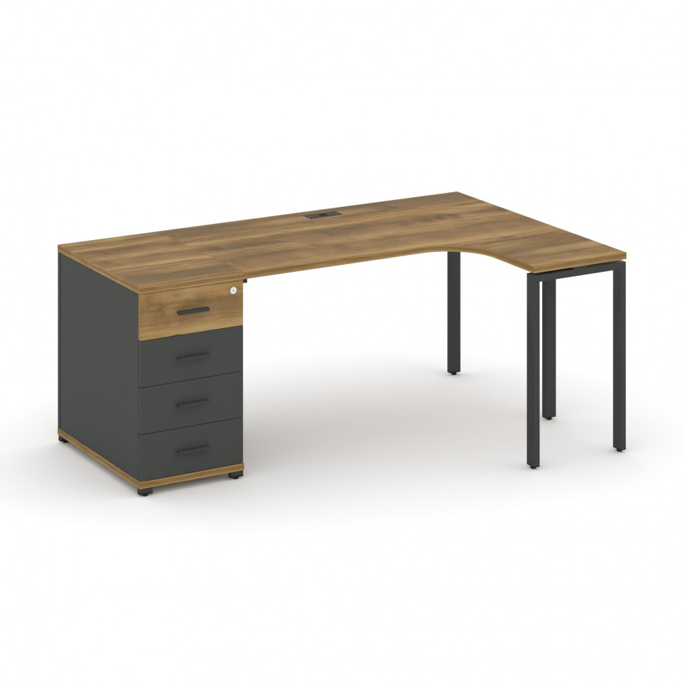 Concept Стол эргономичный CN.SA-402(R) A Сандал Янтарный/Антрацит/Металл Антрацит 2000*1180*750 Concept Стол эргономичный CN.SA-402(R) A Сандал Янтарный/Антрацит/Металл Антрацит 2000*1180*750