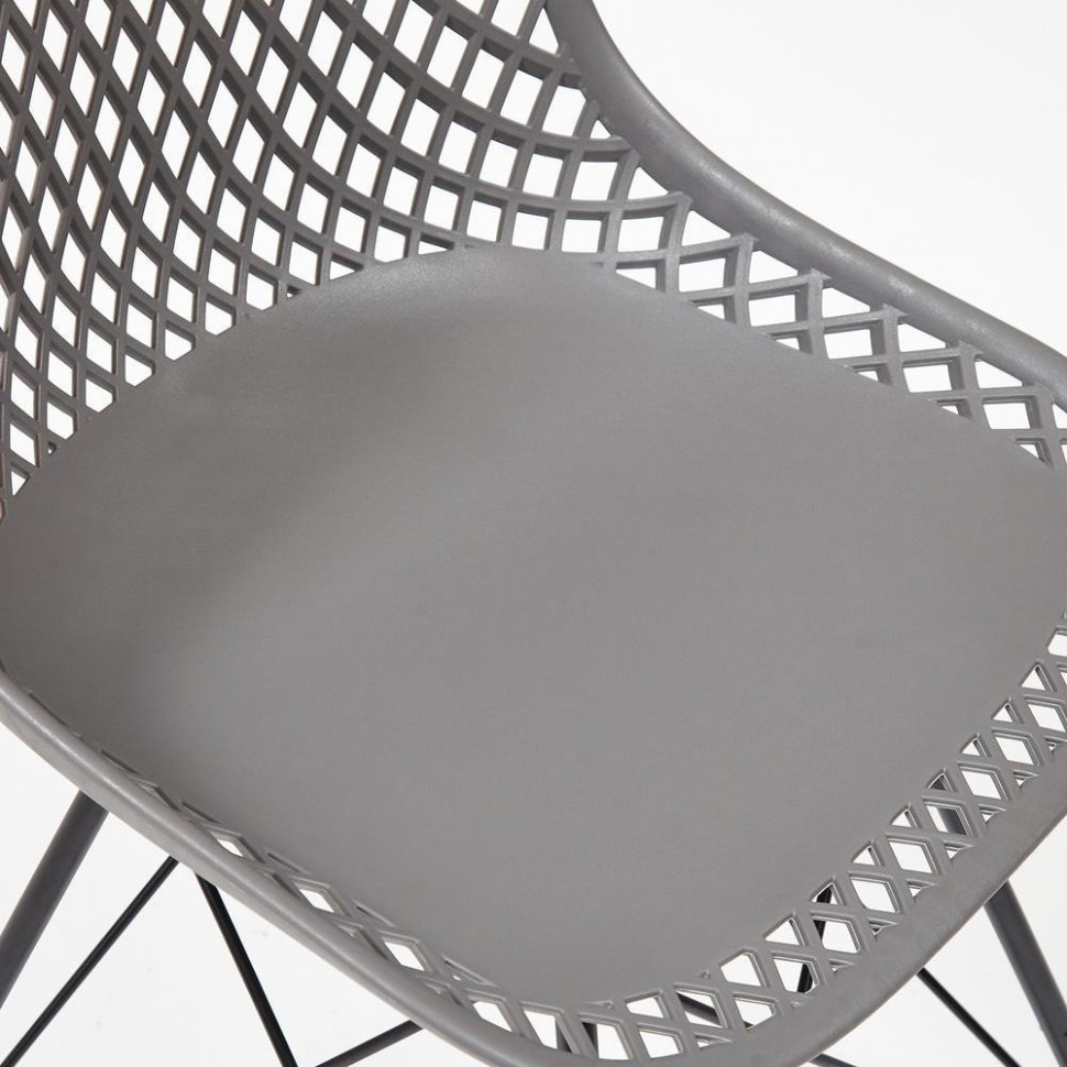 Стул VINCENT (mod. 8001) металл/пластик, 46,5 х 53 х 83,5 см, серый/черный