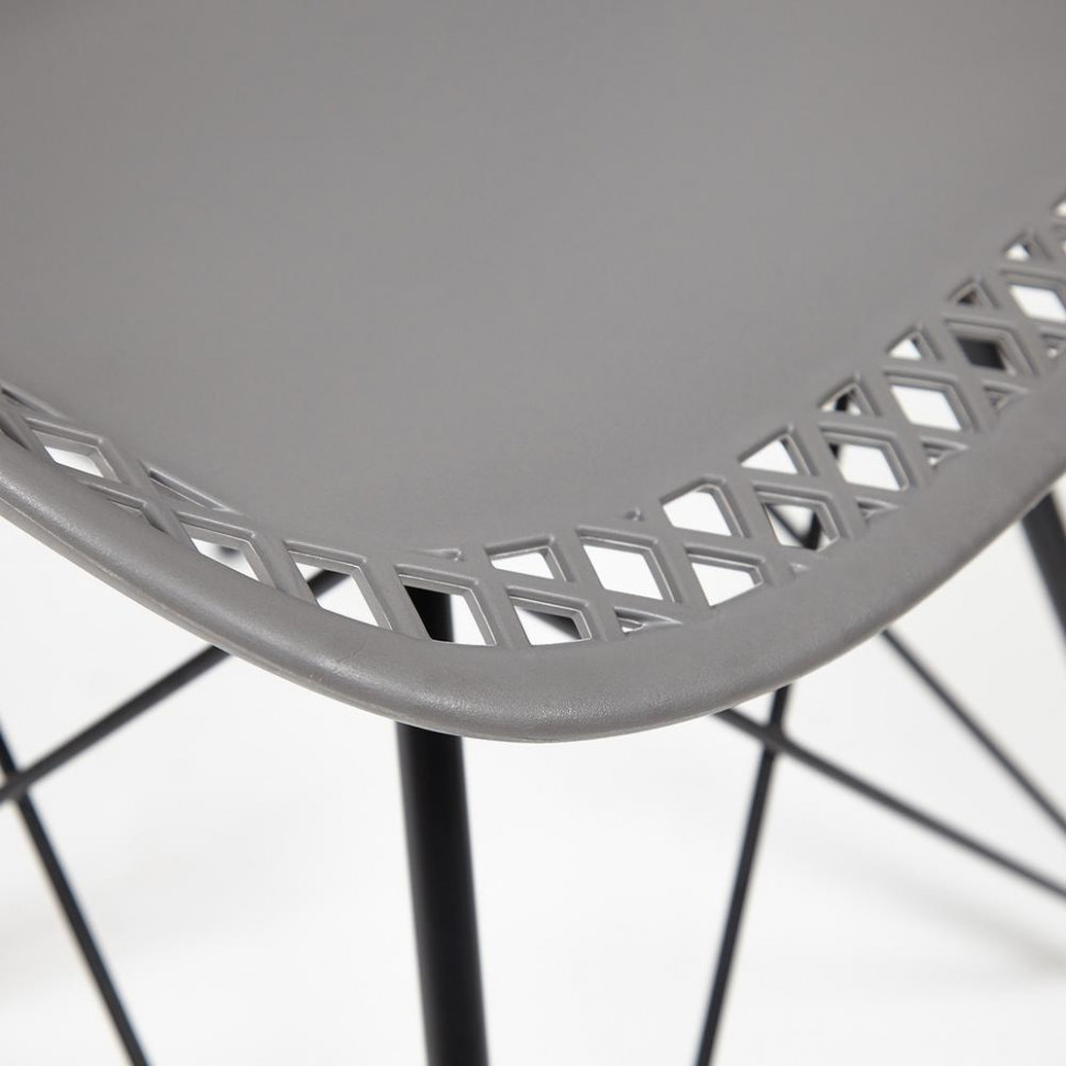 Стул VINCENT (mod. 8001) металл/пластик, 46,5 х 53 х 83,5 см, серый/черный