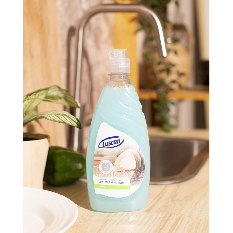 Средство для мытья посуды Luscan антибактериальное 500мл флип-топ