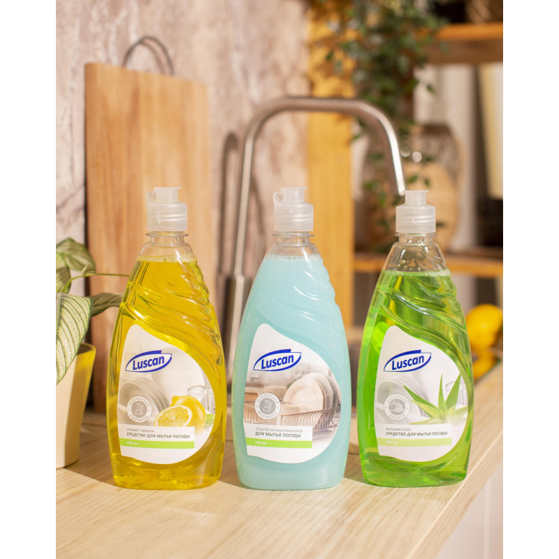 Средство для мытья посуды Luscan антибактериальное 500мл флип-топ