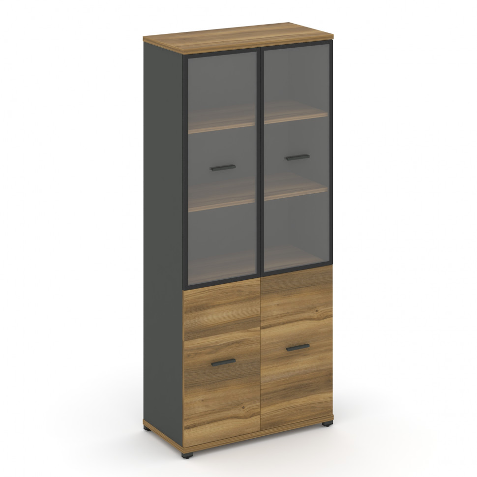 Concept Шкаф 1 широкая секция, 5 ниш CN.STS-512 RPB A Сандал Янтарный/Антрацит/Металл Антрацит/Прозр