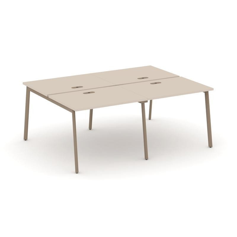 Estetica Рабочая станция 4 места ES.D.RS-4.1-LP Капучино/Металл Латте 1960*1500*750 Estetica Рабочая станция 4 места ES.D.RS-4.1-LP Капучино/Металл Латте 1960*1500*750